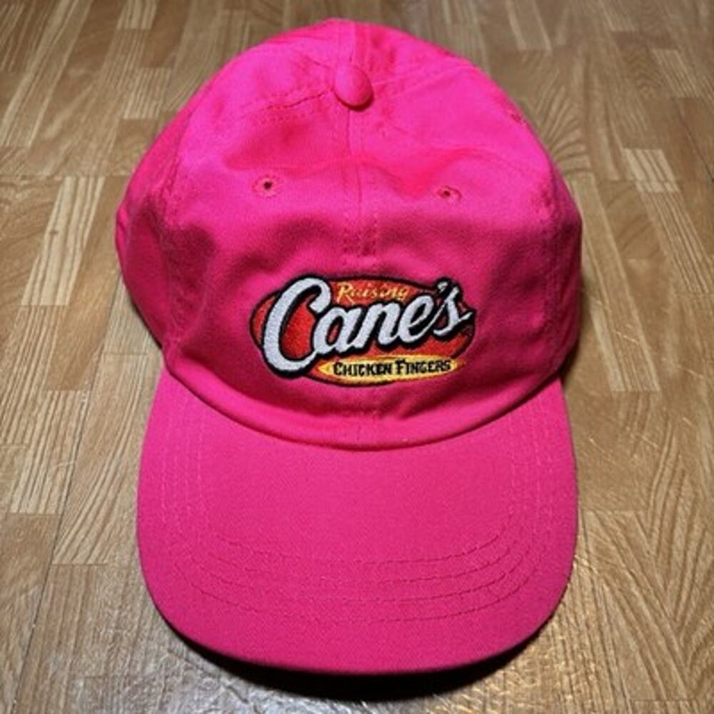 Raising Cane’s Chicken Fingers Pink One Love Embroidered Adjustable Hat Cap